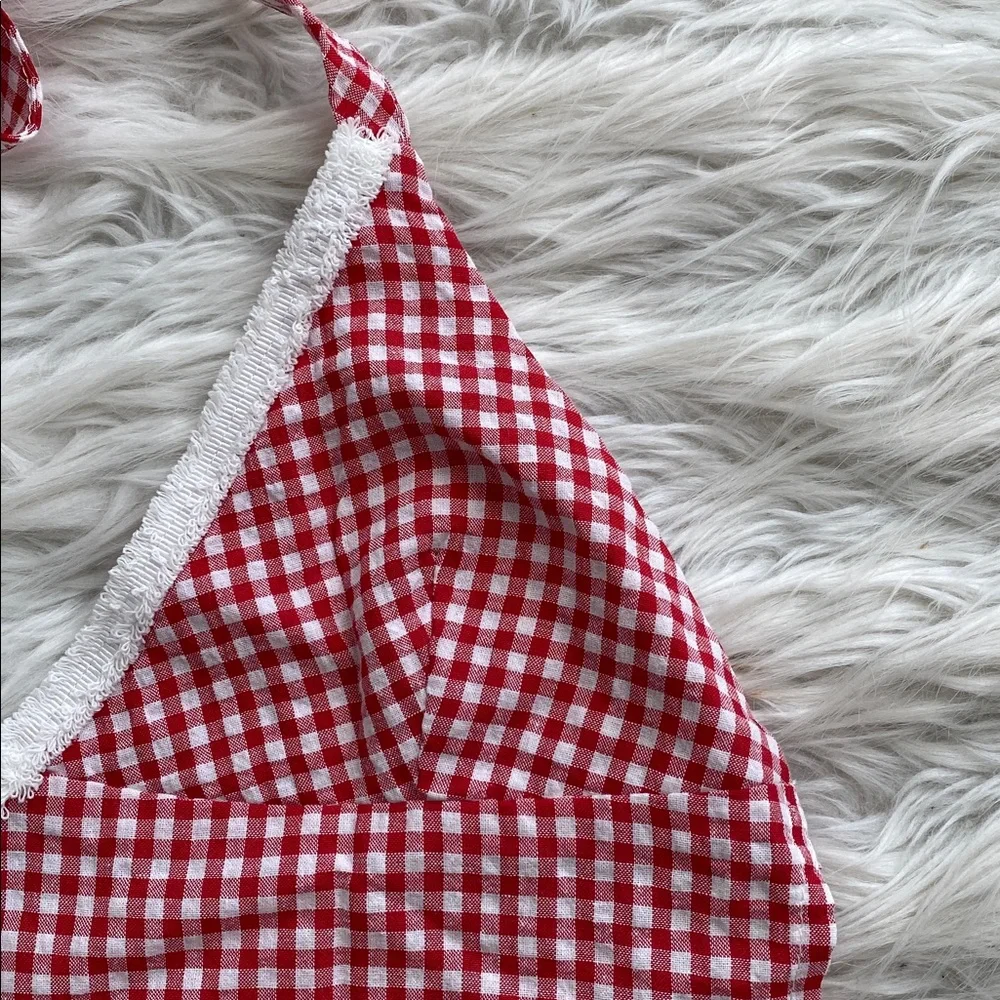 Edikted | Charmaine Open Back Gingham Top - Picture 5 of 12